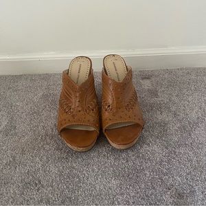 Adrienne Vitadini Tan Wedge Shoe